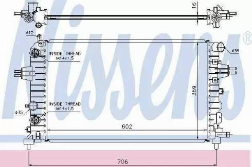 Nissens 63027 - Radiator, engine cooling autospares.lv