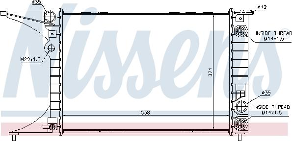 Nissens 694546 - Radiator, engine cooling autospares.lv