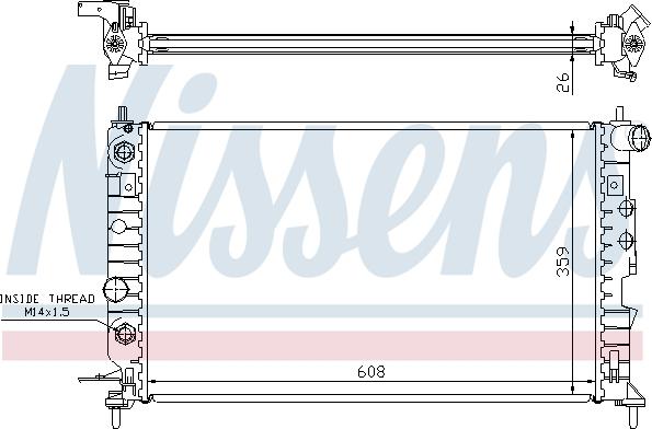 Nissens 696557 - Radiator, engine cooling autospares.lv