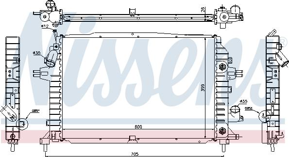 Nissens 63115A - Radiator, engine cooling autospares.lv