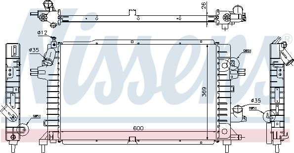 Nissens 63112A - Radiator, engine cooling autospares.lv