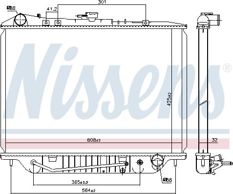 Nissens 63117 - Radiator, engine cooling autospares.lv