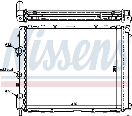 Nissens 63855A - Radiator, engine cooling autospares.lv