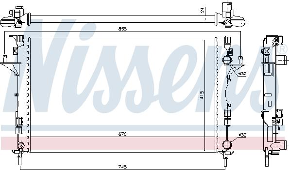 Nissens 694616 - Radiator, engine cooling autospares.lv