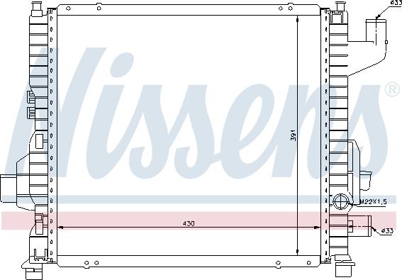 Nissens 63837A - Radiator, engine cooling autospares.lv