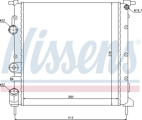 Nissens 698214 - Radiator, engine cooling autospares.lv