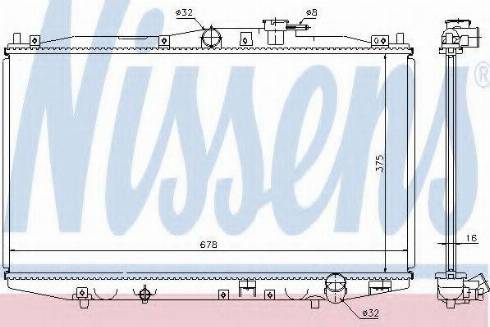 Nissens 63344 - Radiator, engine cooling autospares.lv