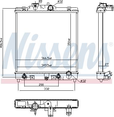 Nissens 63340 - Radiator, engine cooling autospares.lv