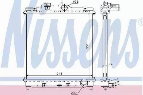 Nissens 63312A - Radiator, engine cooling autospares.lv