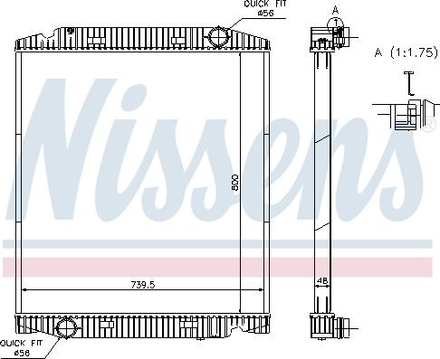 Nissens 63330A - Radiator, engine cooling autospares.lv