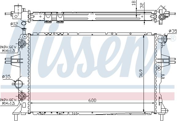 Nissens 694168 - Radiator, engine cooling autospares.lv