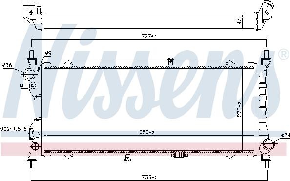 Nissens 694826 - Radiator, engine cooling autospares.lv