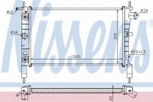 Nissens 63283A - Radiator, engine cooling autospares.lv