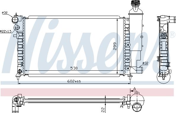 Nissens 63745A - Radiator, engine cooling autospares.lv