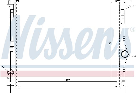 Nissens 637609 - Radiator, engine cooling autospares.lv