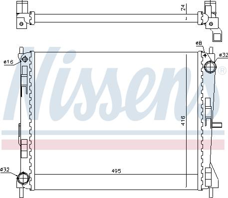 Nissens 690548 - Radiator, engine cooling autospares.lv