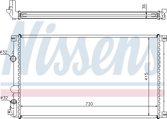 Nissens 693082 - Radiator, engine cooling autospares.lv