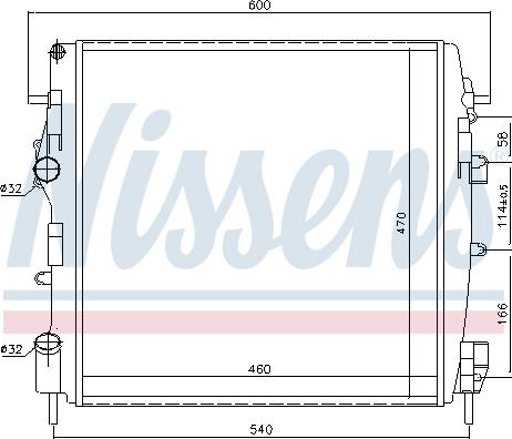 Nissens 696303 - Radiator, engine cooling autospares.lv