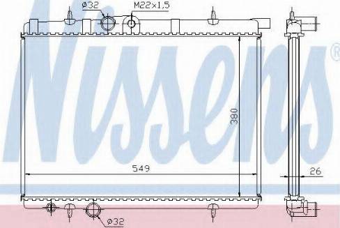 Nissens 63706A - Radiator, engine cooling autospares.lv