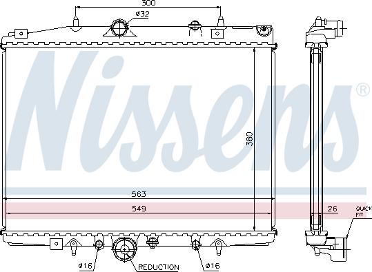 Nissens 696607 - Radiator, engine cooling autospares.lv