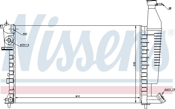 Nissens 693414 - Radiator, engine cooling autospares.lv