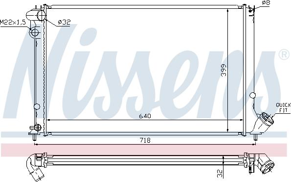 Nissens 692963 - Radiator, engine cooling autospares.lv