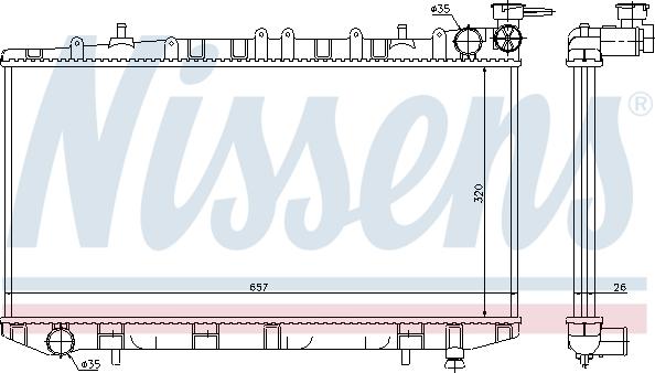 Nissens 62963 - Radiator, engine cooling autospares.lv