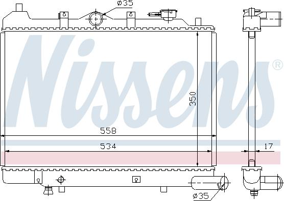 Nissens 62442 - Radiator, engine cooling autospares.lv