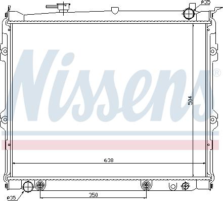 Nissens 62435 - Radiator, engine cooling autospares.lv