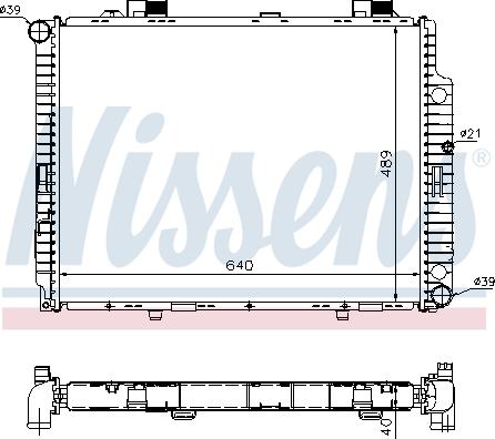 Nissens 62598A - Radiator, engine cooling autospares.lv