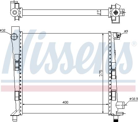 Nissens 693649 - Radiator, engine cooling autospares.lv