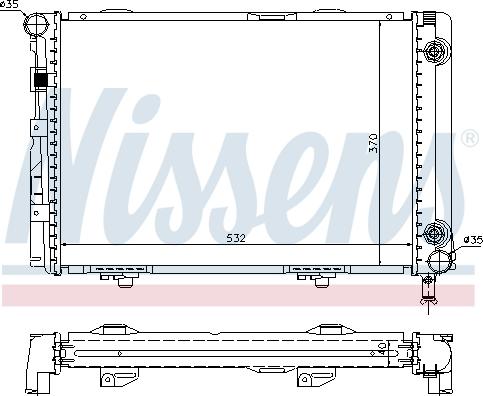 Nissens 62557A - Radiator, engine cooling autospares.lv