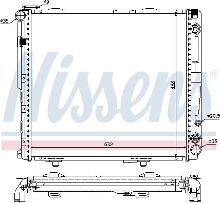 Nissens 62699A - Radiator, engine cooling autospares.lv