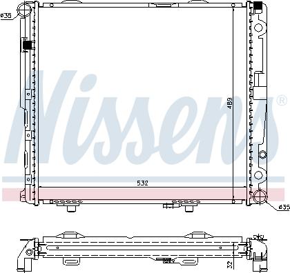 Nissens 62693A - Radiator, engine cooling autospares.lv