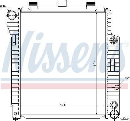 Nissens 62654 - Radiator, engine cooling autospares.lv