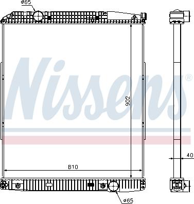 Nissens 626530 - Radiator, engine cooling autospares.lv