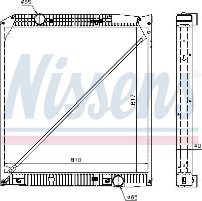 Nissens 62652A - Radiator, engine cooling autospares.lv