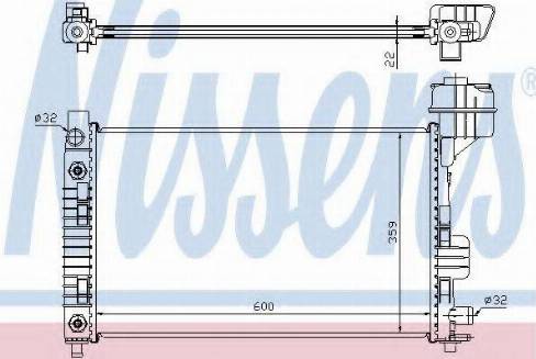 Nissens 62661 - Radiator, engine cooling autospares.lv