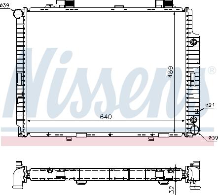 Nissens 62608A - Radiator, engine cooling autospares.lv