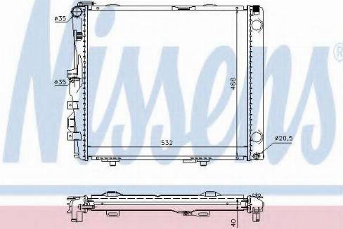 Nissens 62684A - Radiator, engine cooling autospares.lv