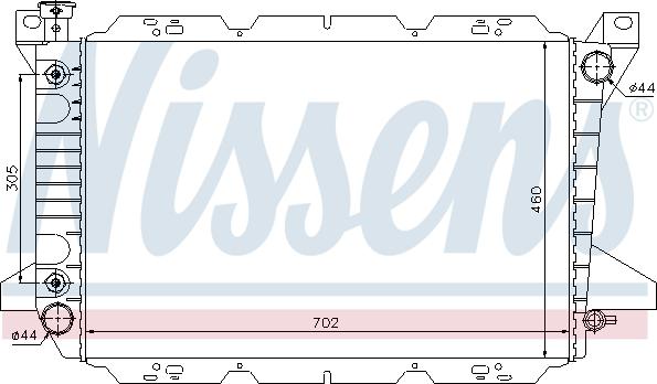 Nissens 620981 - Radiator, engine cooling autospares.lv