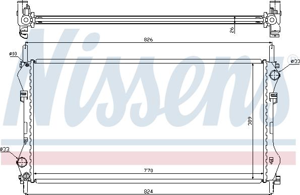 Nissens 62043A - Radiator, engine cooling autospares.lv