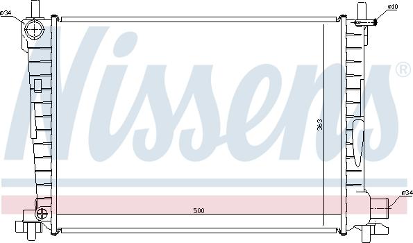 Nissens 692919 - Radiator, engine cooling autospares.lv