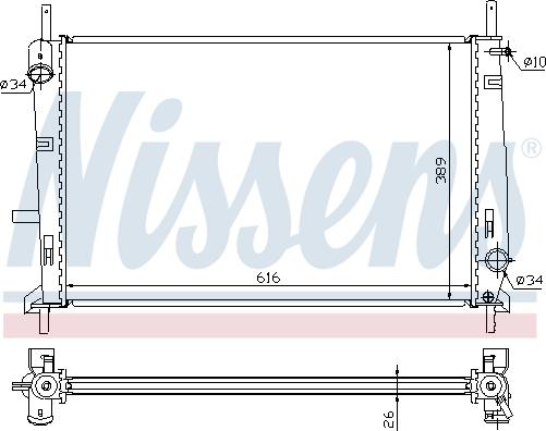 Nissens 62056A - Radiator, engine cooling autospares.lv