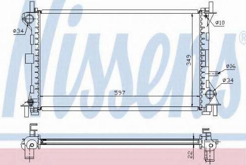 Nissens 62075 - Radiator, engine cooling autospares.lv