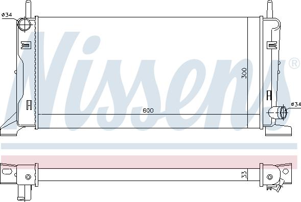 Nissens 691198 - Radiator, engine cooling autospares.lv