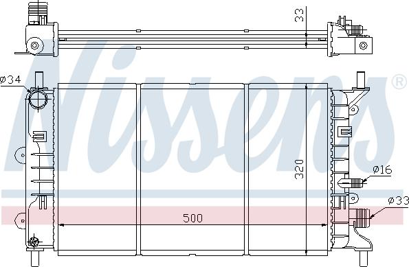 Nissens 692630 - Radiator, engine cooling autospares.lv