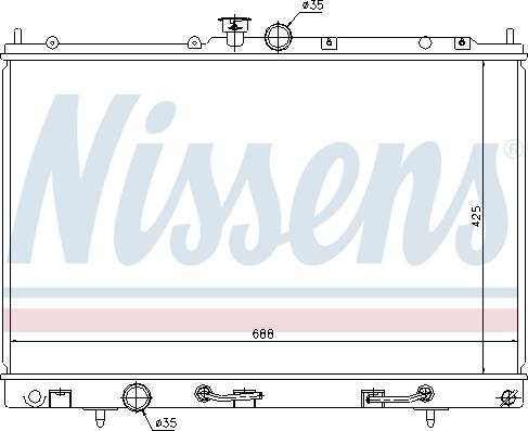 Nissens 62893 - Radiator, engine cooling autospares.lv