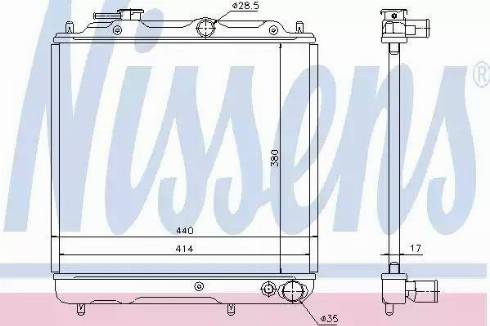 Nissens 62841 - Radiator, engine cooling autospares.lv