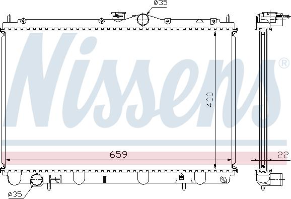 Nissens 62857A - Radiator, engine cooling autospares.lv